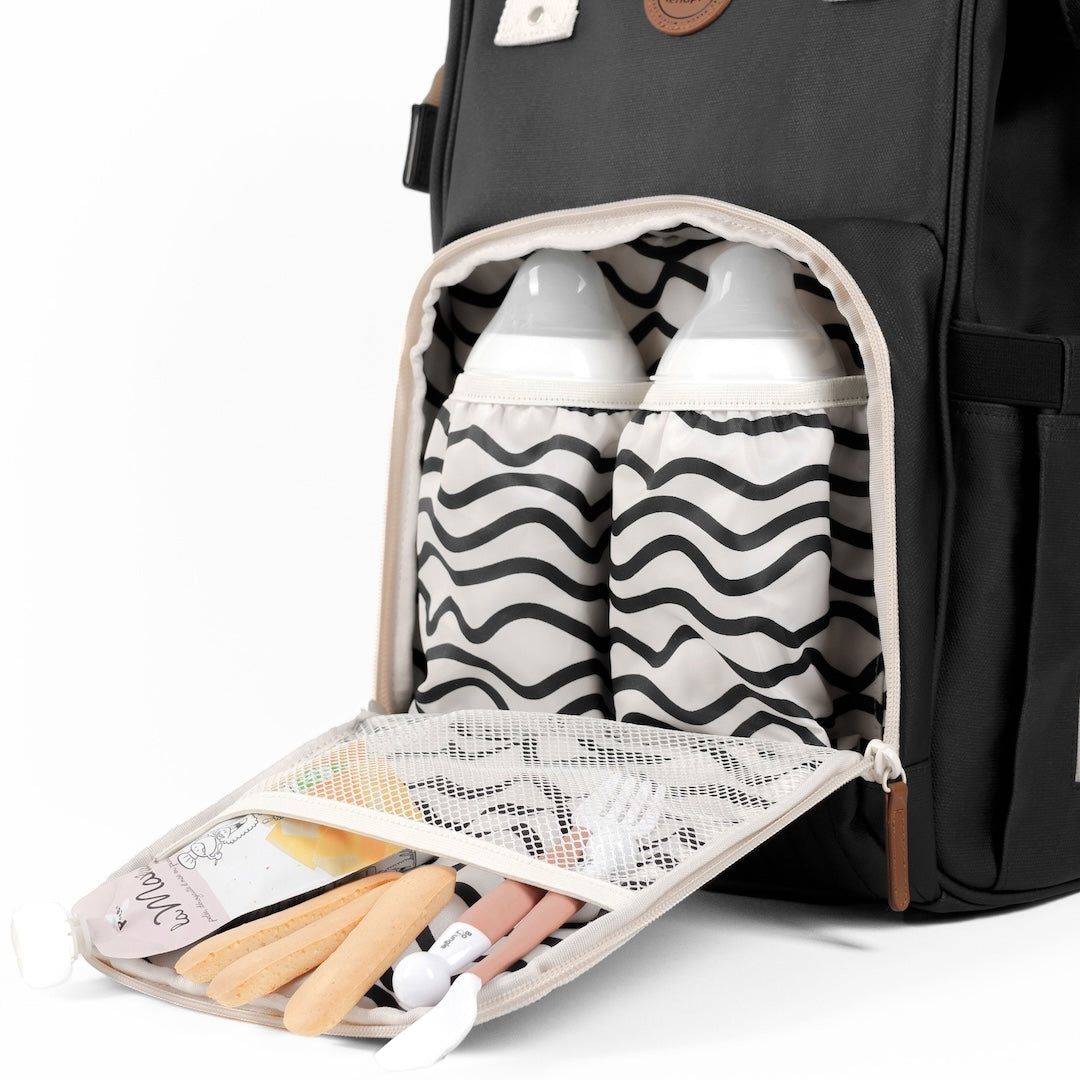 Richie Changing Backpack - Black Liquorice